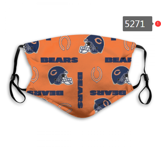 2020 NFL Chicago Bears #5 Dust mask with filter->nfl dust mask->Sports Accessory